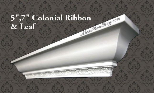 Colonial/Georgian Ribbon & Leaf 5,7