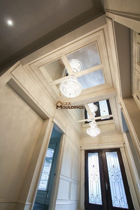 ceiling mirrors and chandelier design
